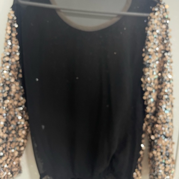 DVF Sequins blouse long sleeve rose gold - Picture 8 of 8